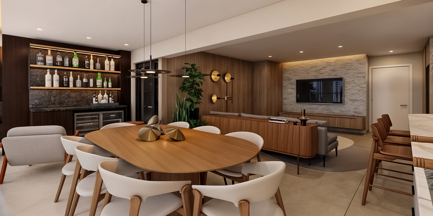 Projeto Stylish Family Appartment - Fell Penteado Arquitetura